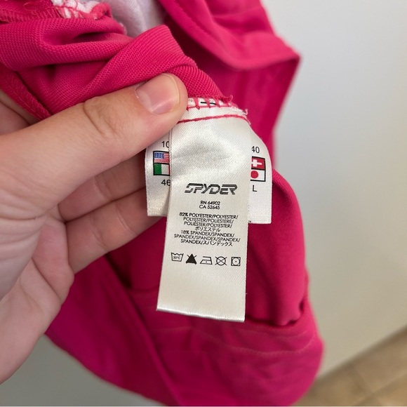 Spyder Pink Women's Fuchsia Quarter-Zip Sweatshirt Activewear Top Women Size 10 - Picture 7 of 12